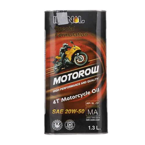 روغن موتور سیکلت ایرانول مدل موتورو 20W50 SL حجم 1.3 لیتر